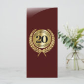 Individuelle Glückwunschkarte zum Jahrestag (Stehend Vorderseite)