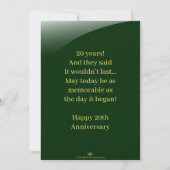 Individuelle Glückwunschkarte zum Jahrestag (Rückseite)