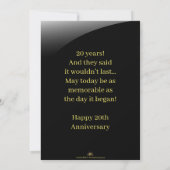 Individuelle Glückwunschkarte zum Jahrestag (Rückseite)