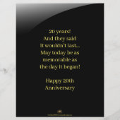 Individuelle Glückwunschkarte zum Jahrestag (Rückseite)