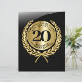 Individuelle Glückwunschkarte zum Jahrestag (Stehend Vorderseite)