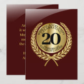 Individuelle Glückwunschkarte zum Jahrestag (Vorne/Hinten)