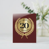 Individuelle Glückwunschkarte zum Jahrestag (Stehend Vorderseite)