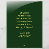 Individuelle Glückwunschkarte zum Jahrestag (Rückseite)