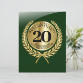 Individuelle Glückwunschkarte zum Jahrestag (Stehend Vorderseite)