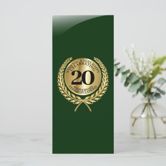 Individuelle Glückwunschkarte zum Jahrestag (Stehend Vorderseite)