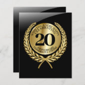 Individuelle Glückwunschkarte zum Jahrestag (Vorne/Hinten)