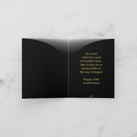 Individuelle Glückwunschkarte zum Jahrestag Karte (Innenseite)