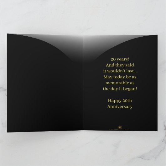 Individuelle Glückwunschkarte zum Jahrestag Karte (Innenseite)