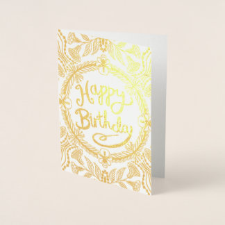 Individuelle Golden Child Birthday Card mit Foto-O Folienkarte