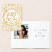 Individuelle Golden Child Birthday Card mit Foto-O Folienkarte (Anzeige)