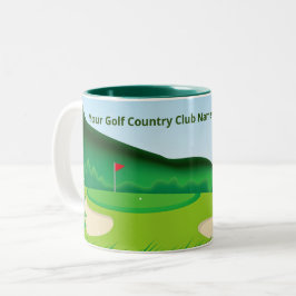 Individuelle Golf-Coffee-Tasse für Damen Golfer Zweifarbige Tasse