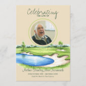 Individuelle Golf-Feier-des-Lebens-Gedenk-Funeral Programm (Vorderseite)