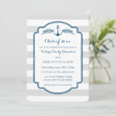 Individuelle Graduierungspartei - Einladung Vintag (Stehend Vorderseite)