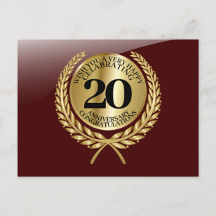 Individuelle Gratulationskarte zum Jubiläum Feiertagspostkarte