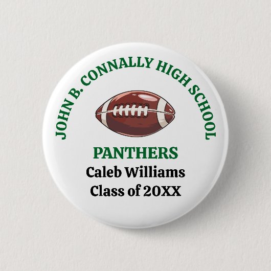 Individuelle Green High School Footballmannschaft Button (Vorderseite)