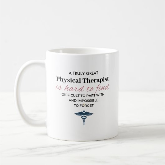 Individuelle großartige Physiotherapeut-Zitate Kaffeetasse (Links)