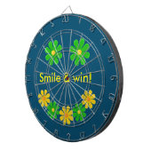 Individuelle, grün-gelbe, milde Blume Dartscheibe (Vorderseite rechts)