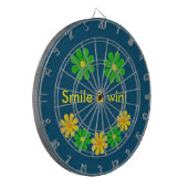 Individuelle, grün-gelbe, milde Blume Dartscheibe (Vorderseite Links)