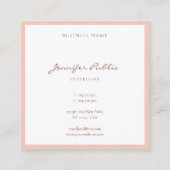 Individuelle Handschrift Skripttext Moderne Elegan Quadratische Visitenkarte (Rückseite)