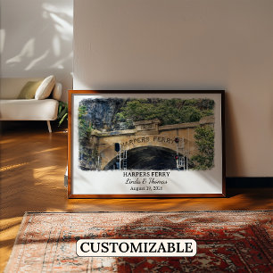 Individuelle Harpers Ferry Wandkunst, West Virgini Poster