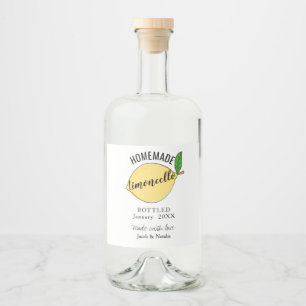 individuelle hausgemachte Limoncello-Hochzeitsguns Alkoholflaschenetikett