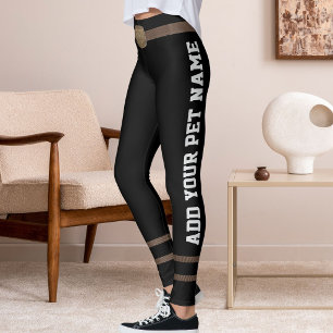 Individuelle Haustierliebhaber brauner Gürtel Mess Leggings