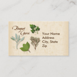 Individuelle Herb Bouquet Business Card Visitenkarte