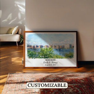 Individuelle Hoboken Wandkunst, New Jersey Poster