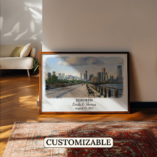 Individuelle Hoboken Wandkunst, New Jersey Poster