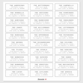 individuelle Hochzeitsgast-Briefmarke bearbeiten Aufkleber