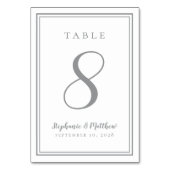 Individuelle Hochzeitstisch Nummer Chic Grau Tischnummer (Vorderseite)