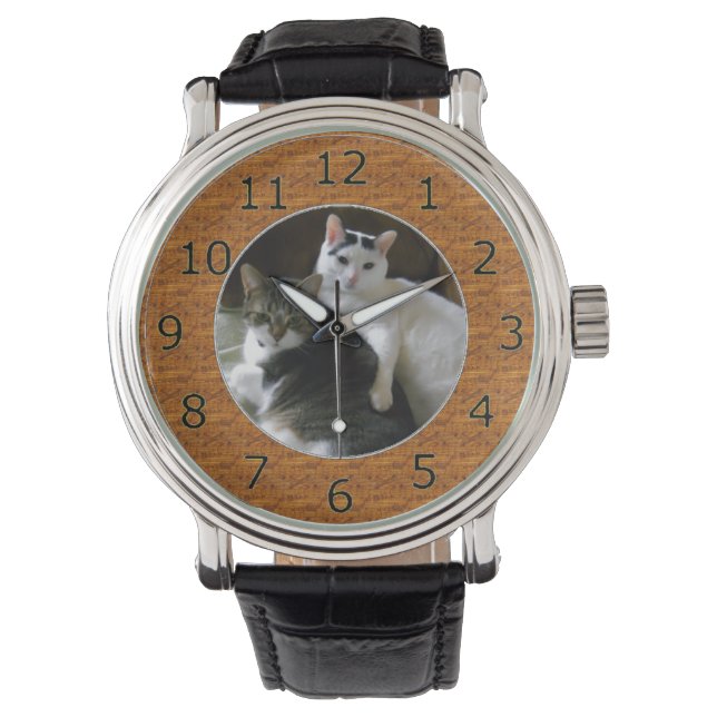 Individuelle Holzrahmenvorlage für Ihr eigenes Bil Armbanduhr (Vorderseite)