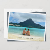 Individuelle Honeymoon-Reisekarte Postkarte (Vorne/Hinten)