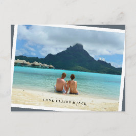 Individuelle Honeymoon-Reisekarte Postkarte