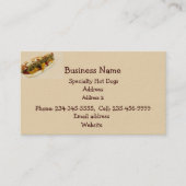 Individuelle Hot Dog Stands oder Food Cart Busines Visitenkarte (Vorderseite)
