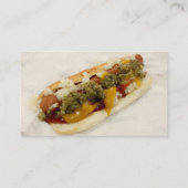 Individuelle Hot Dog Stands oder Food Cart Busines Visitenkarte (Rückseite)