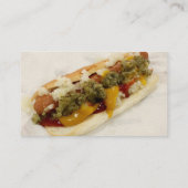 Individuelle Hot Dog Stands oder Food Cart Busines Visitenkarte (Rückseite)