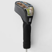 Individuelle Hunde-Foto-Collage monogrammierte Per Golf Headcover (angewinkelt)