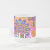 Individuelle initiale BOHO mandala mattierte Tasse (Vorderseite Links)