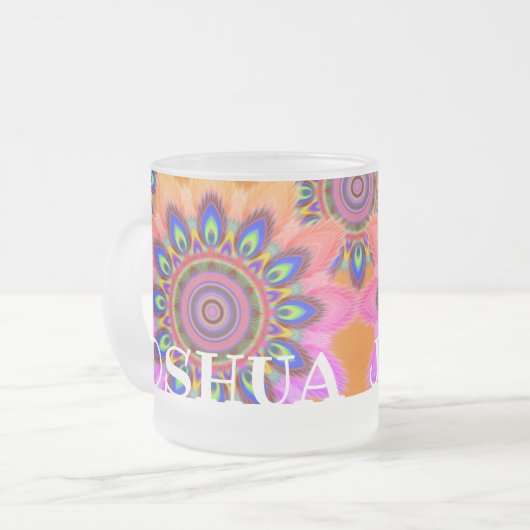 Individuelle initiale BOHO mandala mattierte Tasse (Vorderseite Links)
