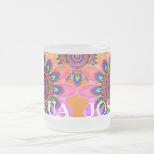 Individuelle initiale BOHO mandala mattierte Tasse (Mittel)