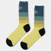 Individuelle Initialen & Monogramm Pastellfarben-B Socken (Linkes Detail)