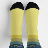 Individuelle Initialen & Monogramm Pastellfarben-B Socken (Oben)