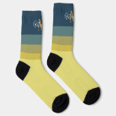 Individuelle Initialen & Monogramm Pastellfarben-B Socken (Rechts)