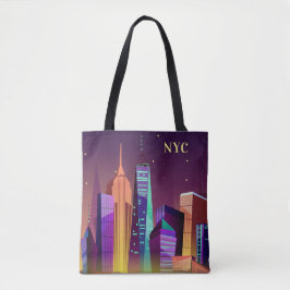 Individuelle Initialen New York Illustration Tasch Tasche