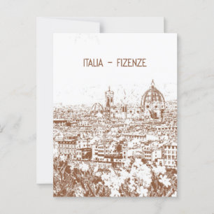 Individuelle Italien Florenz Vintage-Fotografie Postkarte