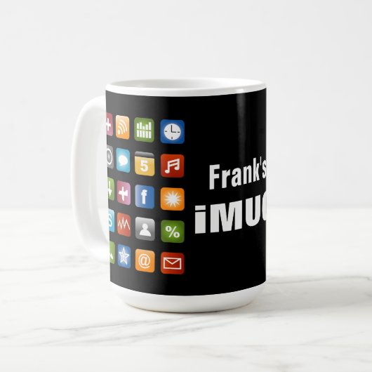 Individuelle Jumbo-Tasse mit App-Icons Kaffeetasse (Vorderseite Links)