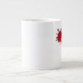 Individuelle Jumbo-Tasse – rotes Sprenkeldesign (Vorderseite)