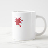 Individuelle Jumbo-Tasse – rotes Sprenkeldesign (Rechts)